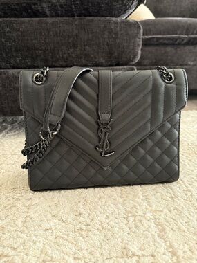 YSL Envelope Medium Embossed Monogram Women’s Purse